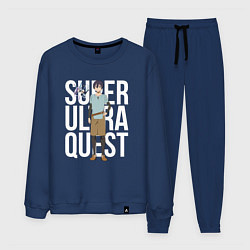 Костюм хлопковый мужской Super Ultra Quest, цвет: тёмно-синий