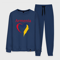 Костюм хлопковый мужской Armenia Heart, цвет: тёмно-синий