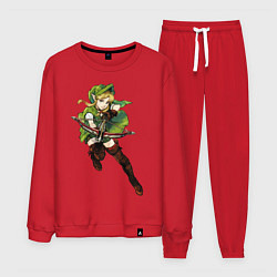 Костюм хлопковый мужской Zelda1, цвет: красный