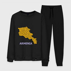 Костюм хлопковый мужской Golden Armenia, цвет: черный