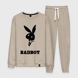 Костюм хлопковый мужской BAD BOY PLAYBOY, цвет: миндальный