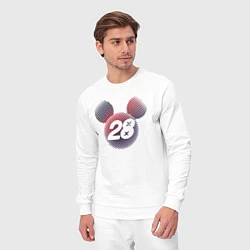 Костюм хлопковый мужской Logo Mickey 28, цвет: белый — фото 2
