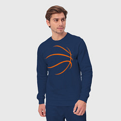 Костюм хлопковый мужской Баскетбольный мяч, цвет: тёмно-синий — фото 2