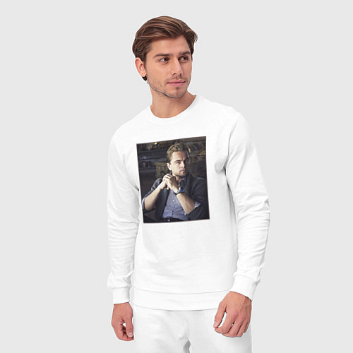 Мужской костюм Леонардо Ди Каприо, фотопортрет / Белый – фото 3