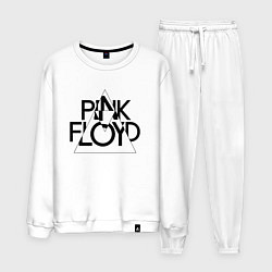 Костюм хлопковый мужской PINK FLOYD LOGO ПИНК ФЛОЙД, цвет: белый