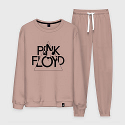 Костюм хлопковый мужской PINK FLOYD LOGO ПИНК ФЛОЙД, цвет: пыльно-розовый
