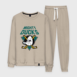 Костюм хлопковый мужской Анахайм Дакс, Mighty Ducks, цвет: миндальный