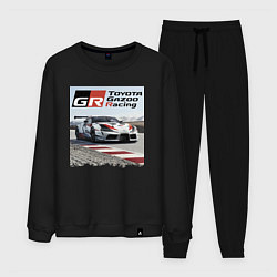 Костюм хлопковый мужской Toyota Gazoo Racing - легендарная спортивная коман, цвет: черный