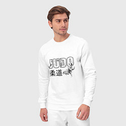 Костюм хлопковый мужской Style Judo, цвет: белый — фото 2