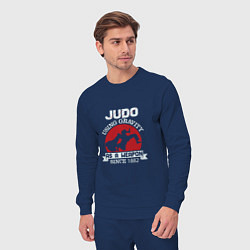 Костюм хлопковый мужской Judo Weapon, цвет: тёмно-синий — фото 2