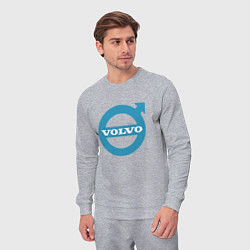 Костюм хлопковый мужской Volvo логотип, цвет: меланж — фото 2