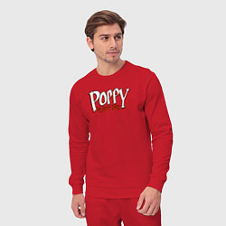 Костюм хлопковый мужской Poppy Playtime Logo, цвет: красный — фото 2