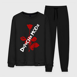 Костюм хлопковый мужской Depeche Mode красная роза, цвет: черный