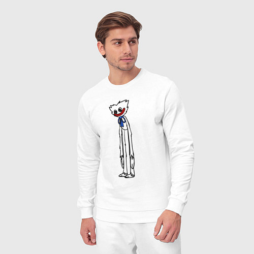 Мужской костюм Монстр Хагги ВаггиHuggy Wuggy / Белый – фото 3