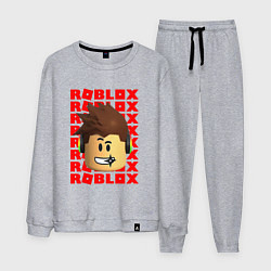 Костюм хлопковый мужской ROBLOX RED LOGO LEGO FACE, цвет: меланж