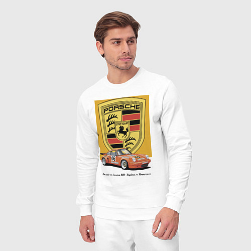Мужской костюм Porsche 911 Carrera RSR - Daytona 24 Hours 1973 / Белый – фото 3
