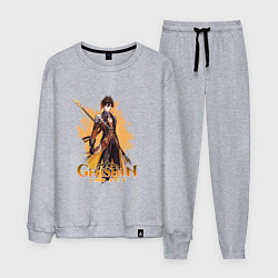 Мужской костюм Чжун Ли Zhongli Genshin Impact