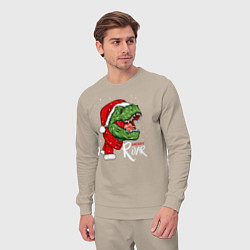 Костюм хлопковый мужской T-rex Merry Roar, цвет: миндальный — фото 2