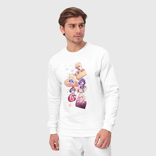 Мужской костюм Чиби Инадзума / Белый – фото 3