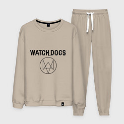 Костюм хлопковый мужской Watch Dogs, цвет: миндальный