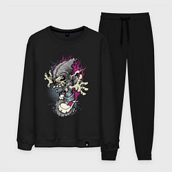 Костюм хлопковый мужской Cool skull - skater!, цвет: черный