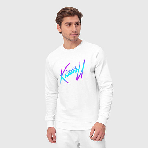 Мужской костюм КИЗАРУ НЕОН ЛОГО KIZARU NEON LOGO / Белый – фото 3