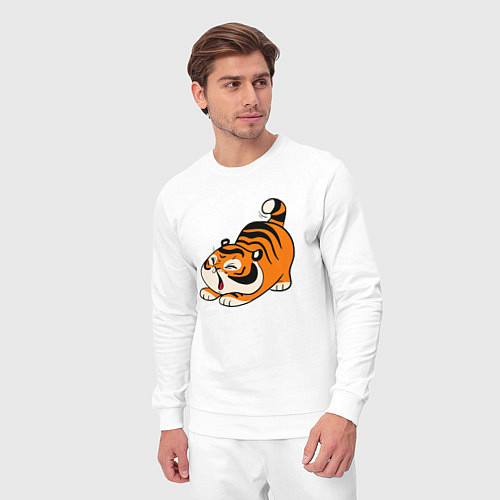 Мужской костюм Милый тигренок cute tiger / Белый – фото 3