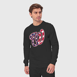 Костюм хлопковый мужской Washington Nationals - baseball team, цвет: черный — фото 2