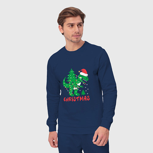 Мужской костюм Christmas Dinosaur / Тёмно-синий – фото 3