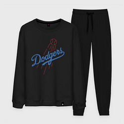 Костюм хлопковый мужской Los Angeles Dodgers baseball, цвет: черный