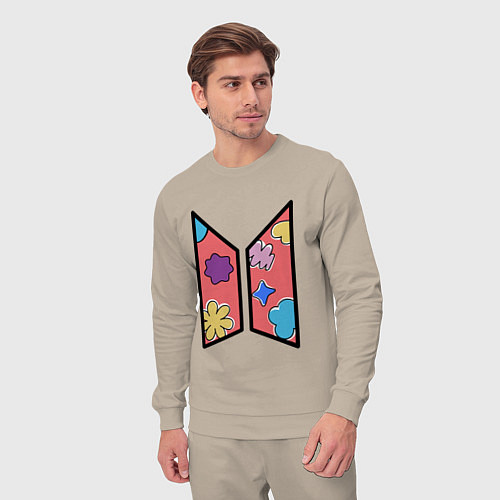 Мужской костюм BTS Permission To Dance КОНФЕТКИ / Миндальный – фото 3