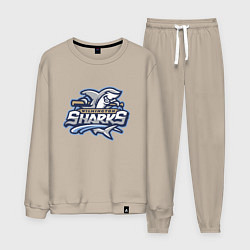 Костюм хлопковый мужской Wilmington sharks -baseball team, цвет: миндальный