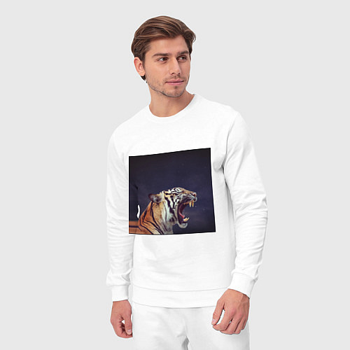 Мужской костюм Tiger 2022 рычит в темноте / Белый – фото 3