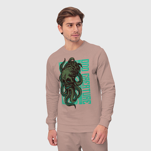 Мужской костюм Осьминог с черепом / Пыльно-розовый – фото 3