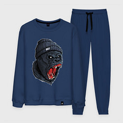 Костюм хлопковый мужской Scream gorilla, цвет: тёмно-синий