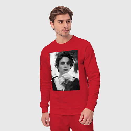 Мужской костюм Timothee Chalamet с розами / Красный – фото 3