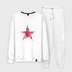 Костюм хлопковый мужской Красная звезда полутон, цвет: белый