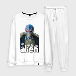 Костюм хлопковый мужской Resident alien, цвет: белый