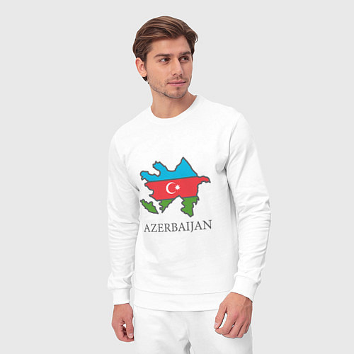Мужской костюм Map Azerbaijan / Белый – фото 3