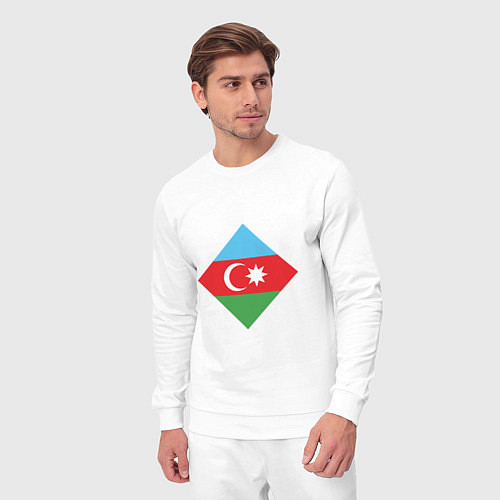 Мужской костюм Flag Azerbaijan / Белый – фото 3