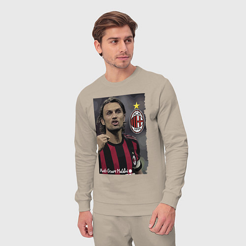 Мужской костюм Paolo Cesare Maldini - Milan, captain / Миндальный – фото 3