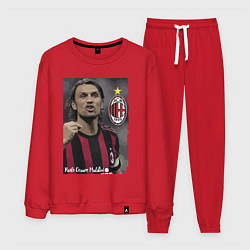 Костюм хлопковый мужской Paolo Cesare Maldini - Milan, captain, цвет: красный