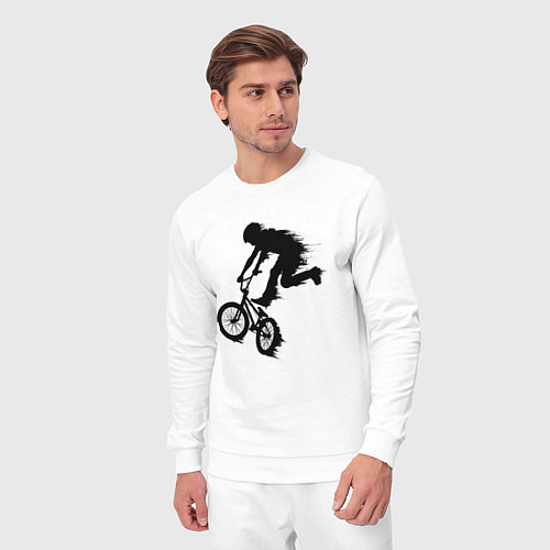 Мужской костюм ВЕЛОСПОРТ BMX Racing ВЕЛОСИПЕДИСТ / Белый – фото 3