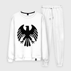 Костюм хлопковый мужской Немецкий гербовый орёл, цвет: белый