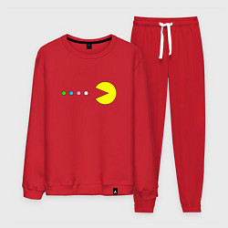 Костюм хлопковый мужской Pac - man Для пары, цвет: красный