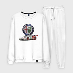 Костюм хлопковый мужской Alfa Romeo - motorsport, цвет: белый