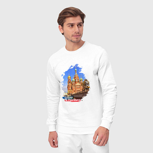 Мужской костюм Путешествие Санкт-Петербург Россия / Белый – фото 3