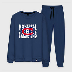 Костюм хлопковый мужской Монреаль Канадиенс, Montreal Canadiens, цвет: тёмно-синий