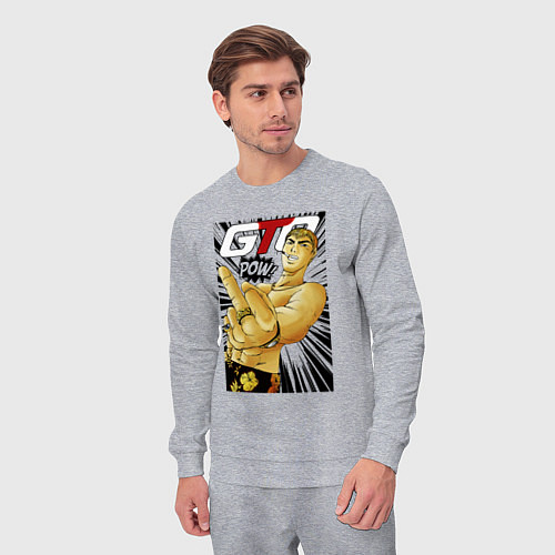 Мужской костюм Onizuka fuck pow / Меланж – фото 3