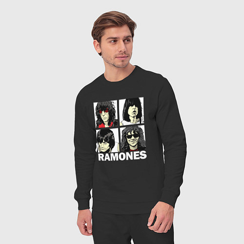 Мужской костюм Ramones, Рамонес Портреты / Черный – фото 3
